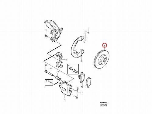 ブレーキローター(ディスクローター) フロント VOLVO(ボルボ) [31400818]
