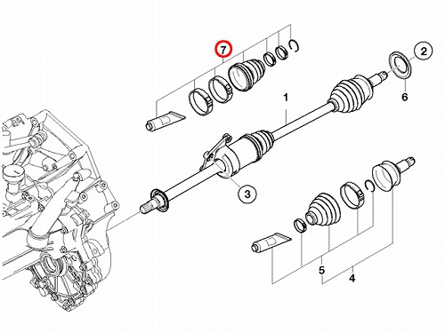 ドライブシャフトブーツキット フロント インナー MINI(ミニ) [31607518246]