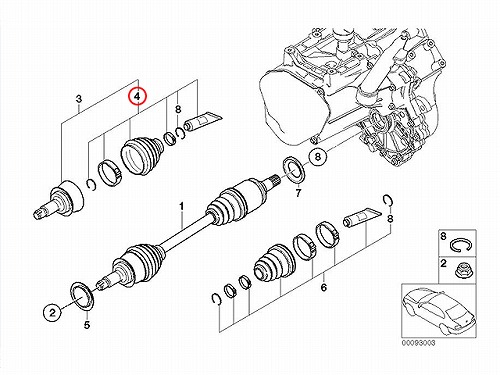 ドライブシャフトブーツキット フロント アウター 左右共通 MINI(ミニ) [31607518259]