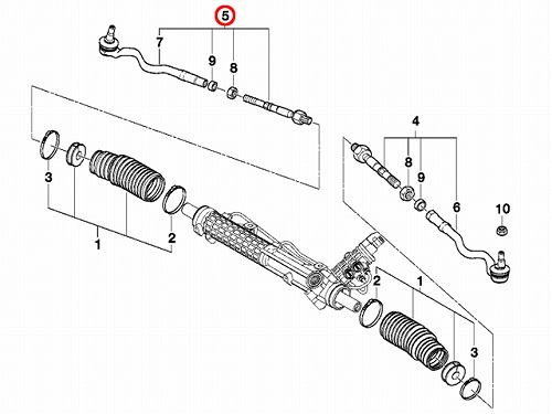タイロッド(ラックエンド)ASSY 右側 BMW [32106777504]
