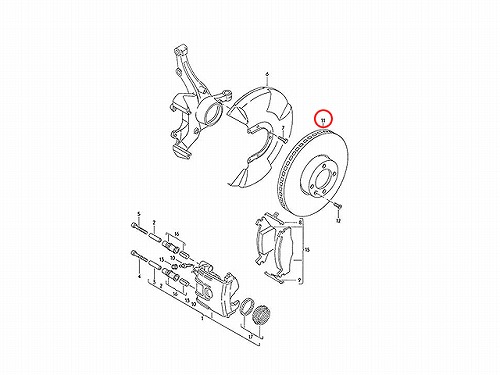 ブレーキローター(ディスクローター) フロント VW(フォルクスワーゲン) [321615301C]