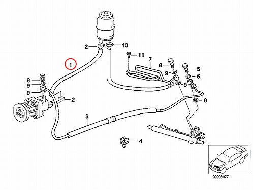パワステインテークホース BMW [32411093460]
