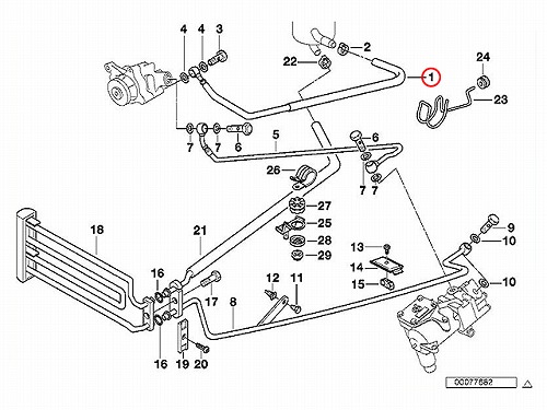 パワステインテークホース BMW [32411093727]
