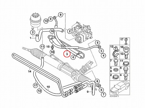 パワステ高圧ホース BMW [32416774212]