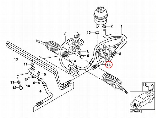 パワステリターンホース BMW [32416796390]