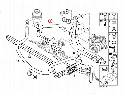 パワステインテークホース BMW [32416850286]