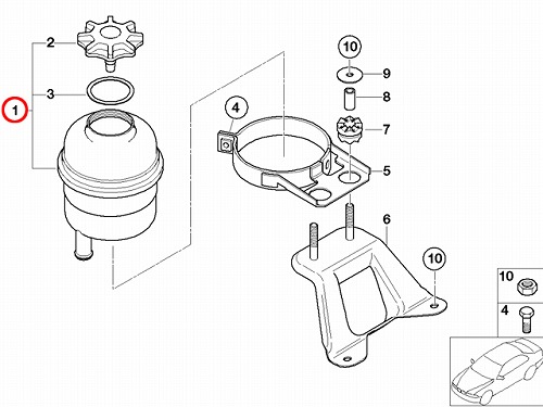 パワステオイルタンク(パワステオイルリザーブタンク) BMW [32416851217]