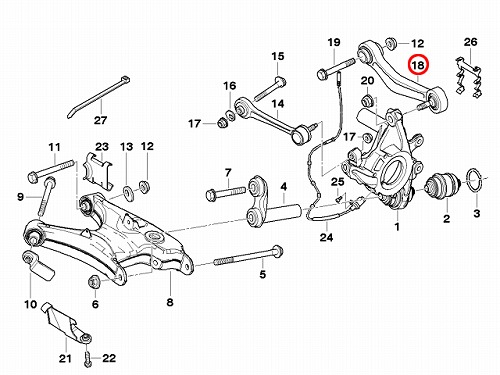 アッパーアーム(コントロールアーム) リア 右側 BMW [33326767832]