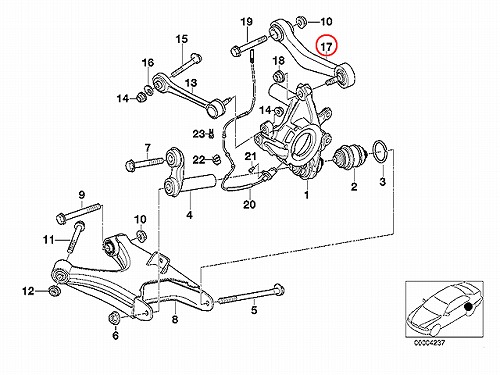 アッパーアーム(コントロールアーム) リア 左側 BMW [33326770059]