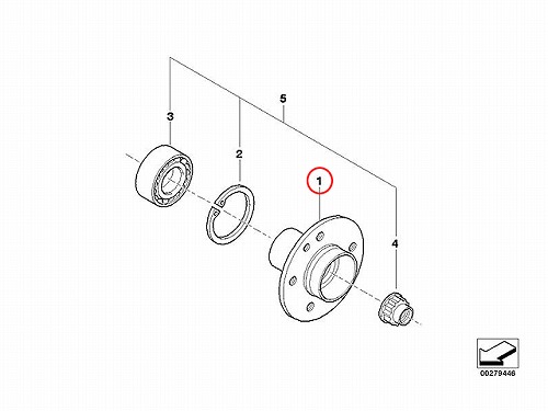 ホイール ハブフランジ リア 左右共通 BMW [33411093567]