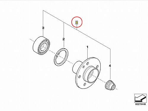 ホイール ハブベアリング リア 左右共通 BMW [33412295519]