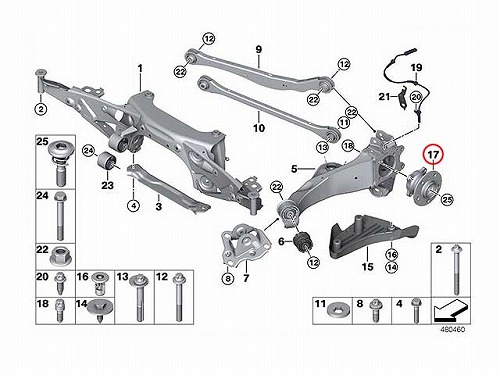 ホイール ハブベアリング リア 左右共通 BMW [33416859547]