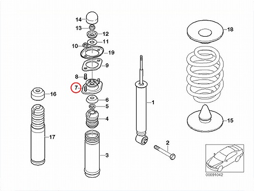 アッパーマウント リア 左右共通 BMW [33521092362]