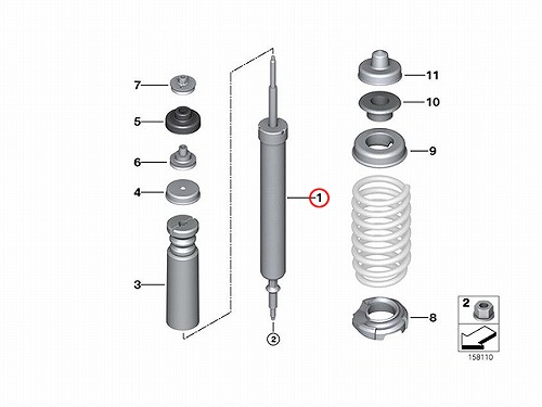 ショックアブソーバー リア BILSTEIN(ビルシュタイン)製 BMW [33526771725]