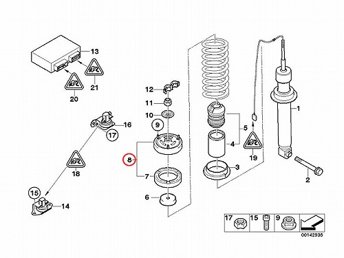 アッパーマウント リア 左右共通 BMW [33526779611]