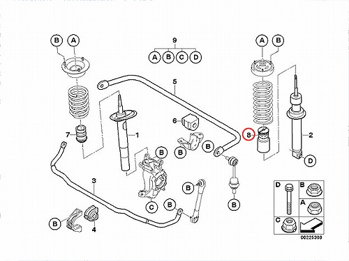 バンプラバー リア 左右共通 BMW [33537905317]
