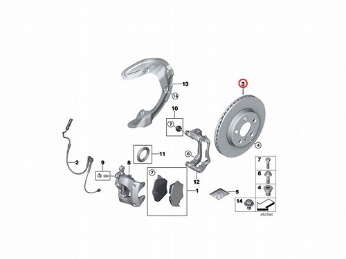 ブレーキローター(ディスクローター) フロント BMW [34106877212]