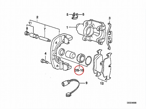 ブレーキキャリパー リペア シールキット フロント BMW [34111157037]
