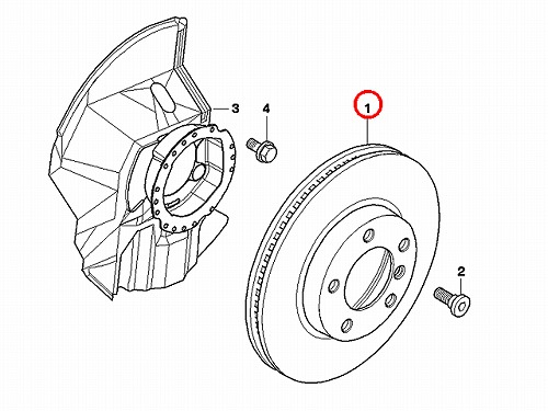 ブレーキローター(ディスクローター) フロント BMW [34111165455]
