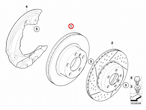 ブレーキローター(ディスクローター) フロント BMW [34116854996]