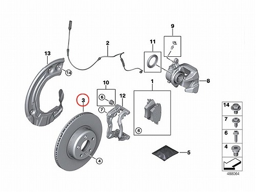 ブレーキローター(ディスクローター) フロント BMW [34116860907]