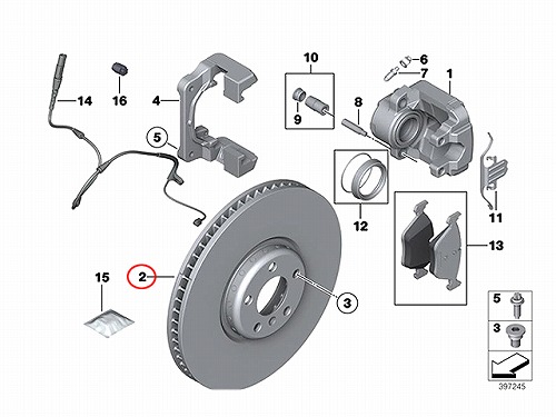 ブレーキローター(ディスクローター) フロント BMW [34116868938]