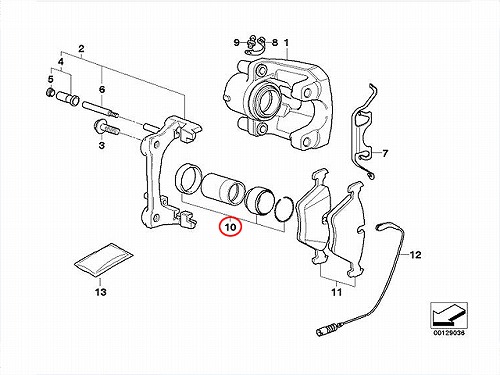 純正 ブレーキキャリパー リペア シールキット リア BMW [34216750163]