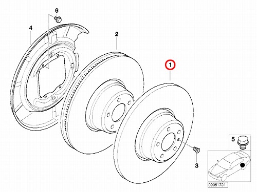 ブレーキローター(ディスクローター) リア BMW [34216794306]