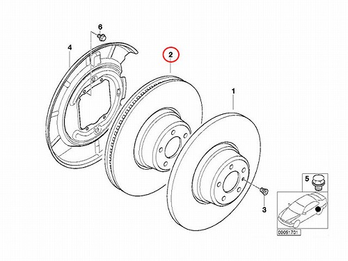 ブレーキローター(ディスクローター) リア BMW [34216782607]