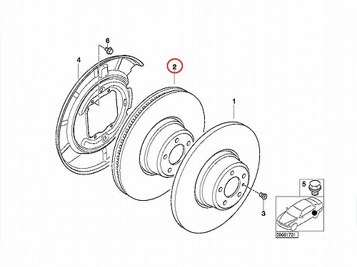 ブレーキローター(ディスクローター) リア BMW [34216794303]