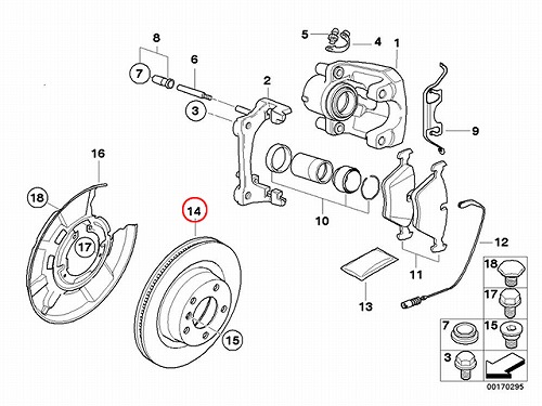 ブレーキローター(ディスクローター) リア BMW [34216855007]