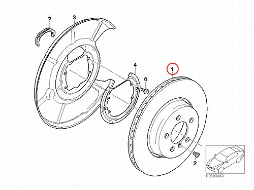 ブレーキローター(ディスクローター) リア BMW [34216864054]