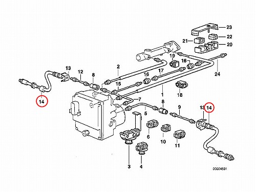 ブレーキホース フロント 左右共通 BMW [34301163155]