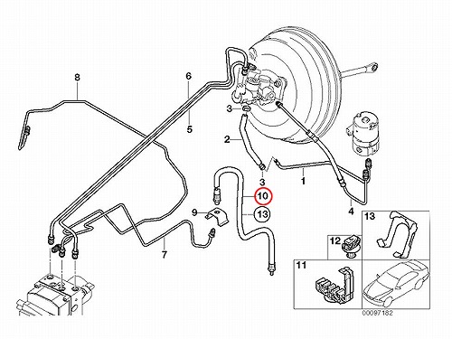 ブレーキホース フロント 左右共通 BMW [34301166118]