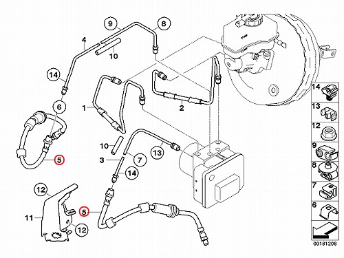 ブレーキホース フロント BMW [34306790550]