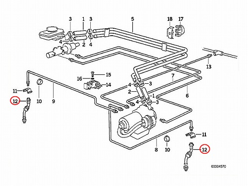 ブレーキホース フロント 左右共通 BMW [34321159717]