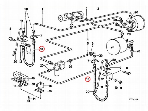 ブレーキホース フロント 左右共通 BMW [34321159879]