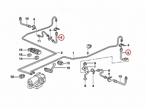ブレーキホース リア 左右共通 BMW [34321163759]