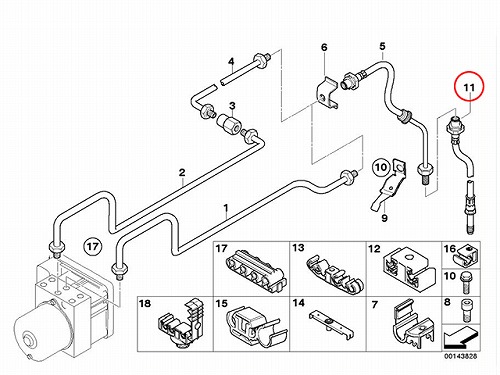ブレーキホース リア 左右共通 BMW [34326757744]