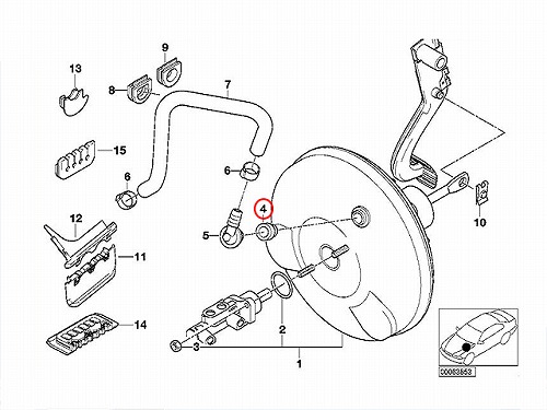 純正 シール(ブレーキブースター) BMW [34336765316]