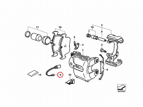 ブレーキパッドセンサー(ディスクパッドセンサー) フロント BMW [34352227385]