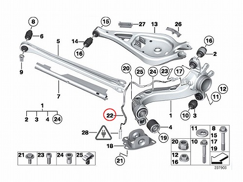 ABSセンサー(スピードセンサー) リア 左右共通 BMW [34356784619]