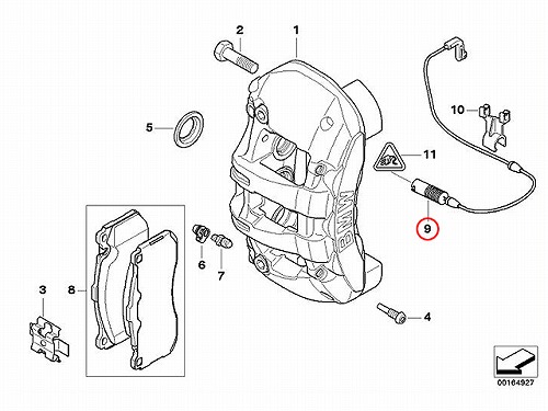 ブレーキパッドセンサー(ディスクパッドセンサー) フロント BMW [34356794285]