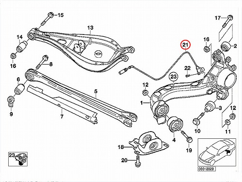ABSセンサー(スピードセンサー) リア 左右共通 BMW [34521164370]