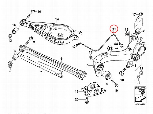ABSセンサー(スピードセンサー) リア 左右共通 BMW [34523420331]