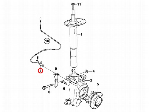ABSセンサー(スピードセンサー) フロント 左右共通 BMW [34521182159]