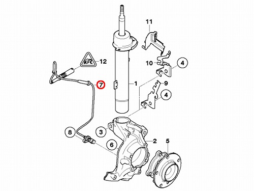 ABSセンサー(スピードセンサー) フロント 左右共通 BMW [34526762465]