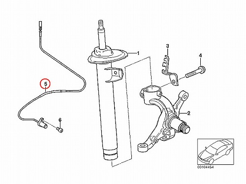 ABSセンサー(スピードセンサー) フロント 左側 BMW [34526792897]