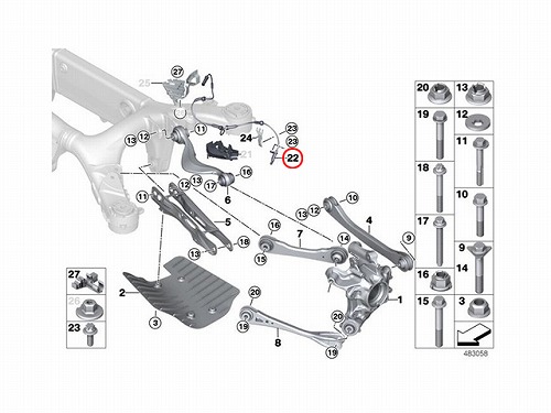ABSセンサー(スピードセンサー) リア 左右共通 BMW [34526895659]
