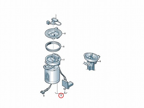 燃料ポンプ(フューエルポンプ) VW(フォルクスワーゲン) [3AA919051L]